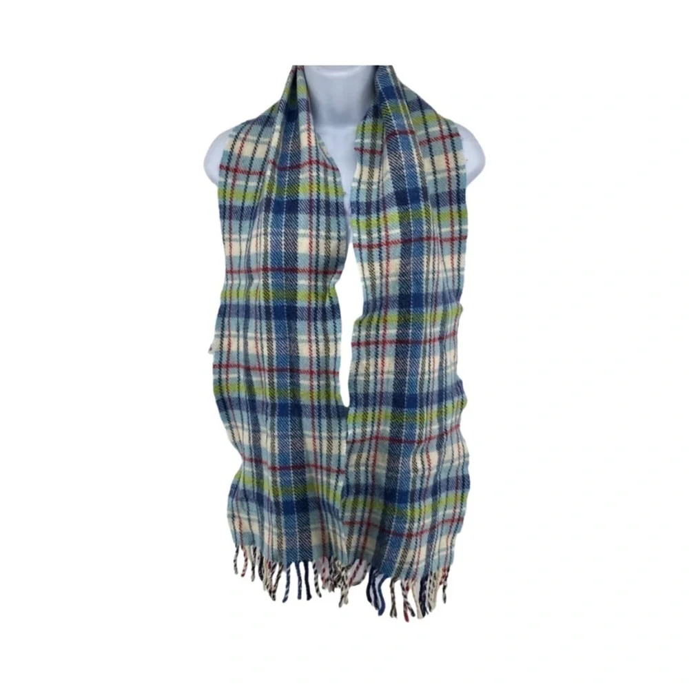 Avocado‎ Plaid Cashmere Scarf Made in Ireland